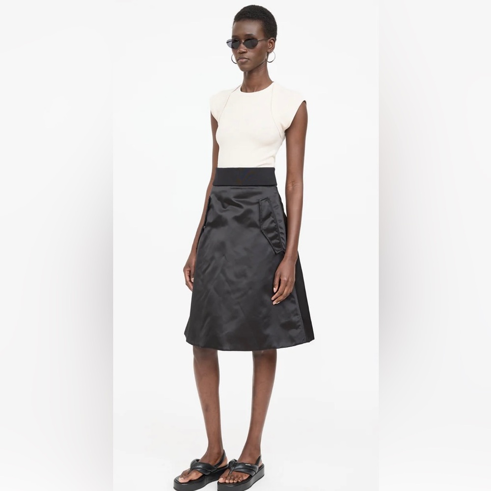 Acne Studios Nylon Pag Bomber Skirt. Size 38
